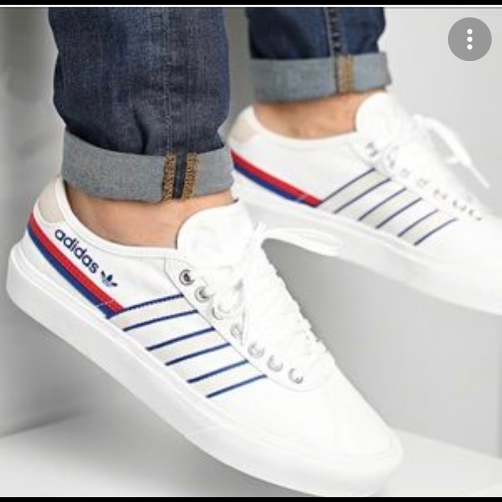 Adidas Delpala retro canvas sneakers in red white & blue , size 8.5